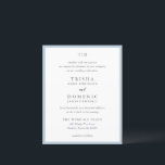 Trisha Powder Blue Budget Huwelijksuitnodiging<br><div class="desc">Moderne huwelijksuitnodigingen met een schoon ontwerp met serif- en scriptlettertypen.</div>