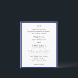 Trisha Royal Blue Budget Huwelijksuitnodiging<br><div class="desc">Moderne huwelijksuitnodigingen met een schoon ontwerp met serif- en scriptlettertypen.</div>