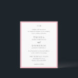Trisha Roze Budget Huwelijksuitnodiging<br><div class="desc">Moderne huwelijksuitnodigingen met een schoon ontwerp met serif- en scriptlettertypen.</div>