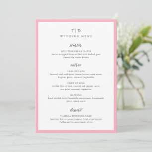 Trisha Roze Moderne bruiloft Menu