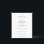 Trisha zwart-wit budget huwelijksuitnodiging<br><div class="desc">Moderne huwelijksuitnodigingen met een schoon ontwerp met serif- en scriptlettertypen.</div>