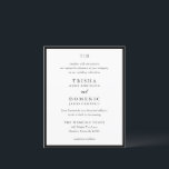 Trisha zwart-wit budget huwelijksuitnodiging<br><div class="desc">Moderne huwelijksuitnodigingen met een schoon ontwerp met serif- en scriptlettertypen.</div>