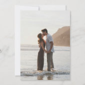 Trisha Zwart-wit Modern Huwelijk Save The Date (Achterkant)