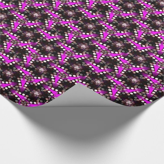 TriShapa zwart roze ompakpapier Cadeaupapier (Hoek)