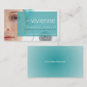 Trish's Face [blauwe] Visitekaartjes (Voorkant / Achterkant)