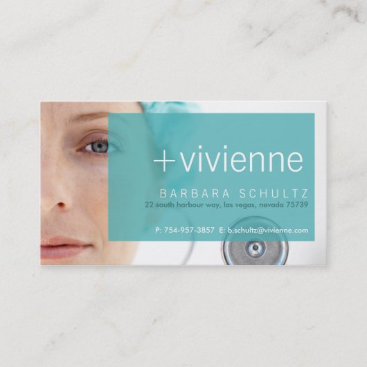 Trish's Face [blauwe] Visitekaartjes (Voorkant)