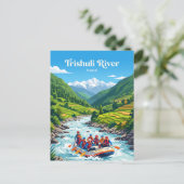 Trishuli Rivier Nepal Briefkaart (Staand voorkant)