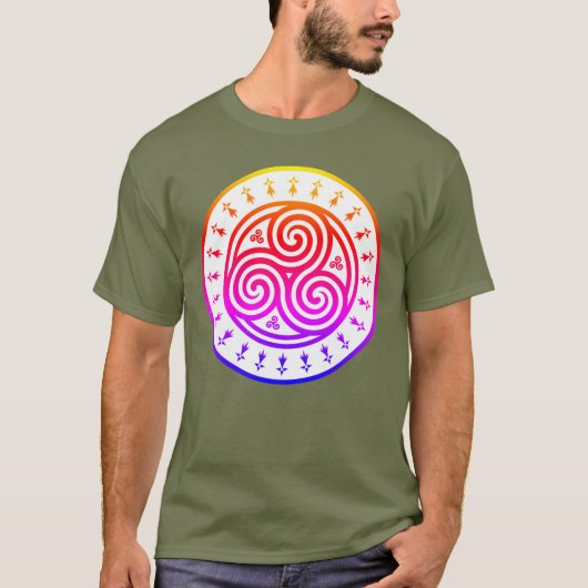 Trisĭ Breizh - Rainbow T-shirt (Voorkant)