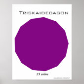Triskaidecagon Poster van de veelhoek (Voorkant)