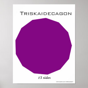 Triskaidecagon Poster van de veelhoek