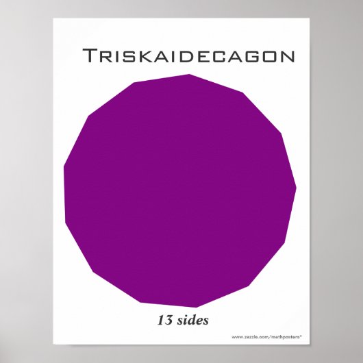 Triskaidecagon Poster van de veelhoek (Voorkant)