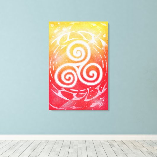 Triskel Canvas Afdruk (Insitu (Houten vloer))