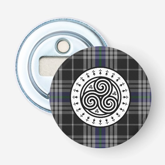Triskele & Tartan National Breizh Button Flesopener (Voorkant)