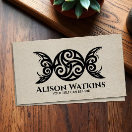 Triskele - Triple Moon Ornament Visitekaartje