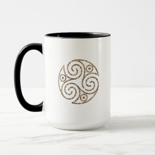 Triskelion Celtic - Triple Spiral Symbool - Mosaic Mok (Links)