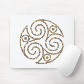 Triskelion Celtic - Triple Spiral Symbool - Mosaic Muismat (Met muis)