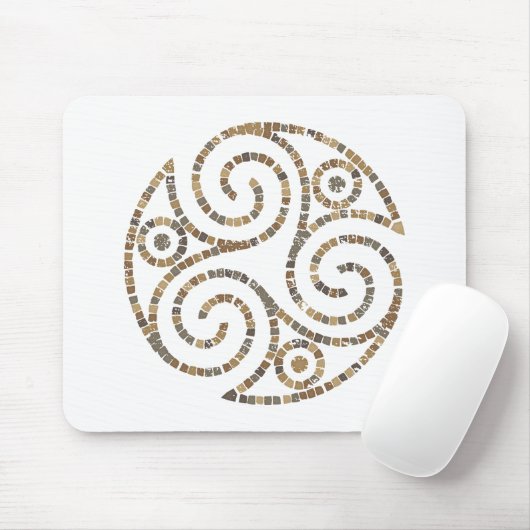 Triskelion Celtic - Triple Spiral Symbool - Mosaic Muismat (Met muis)