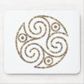 Triskelion Celtic - Triple Spiral Symbool - Mosaic Muismat (Voorkant)