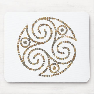 Triskelion Celtic - Triple Spiral Symbool - Mosaic Muismat