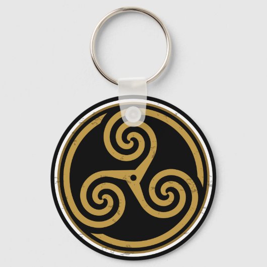 TRISKELION-DRIEPCELTISCHE SPIRAAL SLEUTELHANGER (Voorkant)