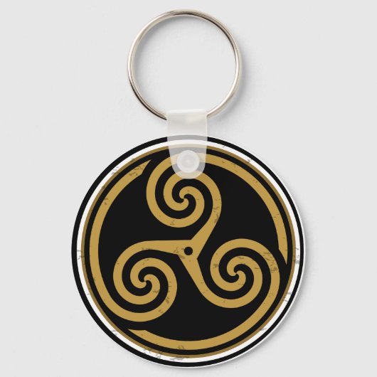 TRISKELION-DRIEPCELTISCHE SPIRAAL SLEUTELHANGER (Achterkant)