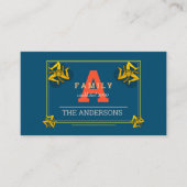 Triskelion Grey/Red Monogrammed Family  Visitekaartje (Voorkant)