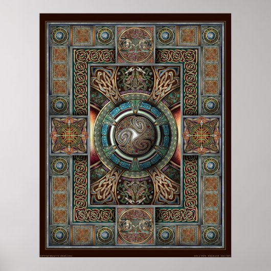 Triskelion Mandala II Poster (22x28 inch) (Voorkant)