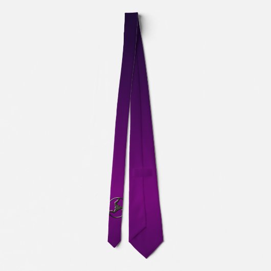 Triskelion Pentacle Ancient Symbool Mystic Paars Stropdas (Achterkant)