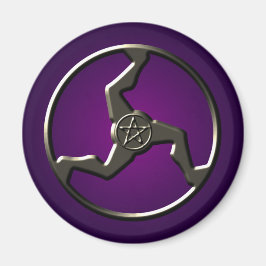 Triskelion Pentagram Oude Symbolen Paars Magneet