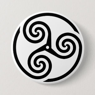Triskelion Ronde Button 7,6 Cm