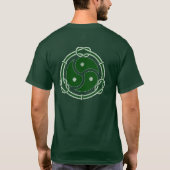 Triskelion Rope Dark Green Knot Holes T-shirt (Achterkant)