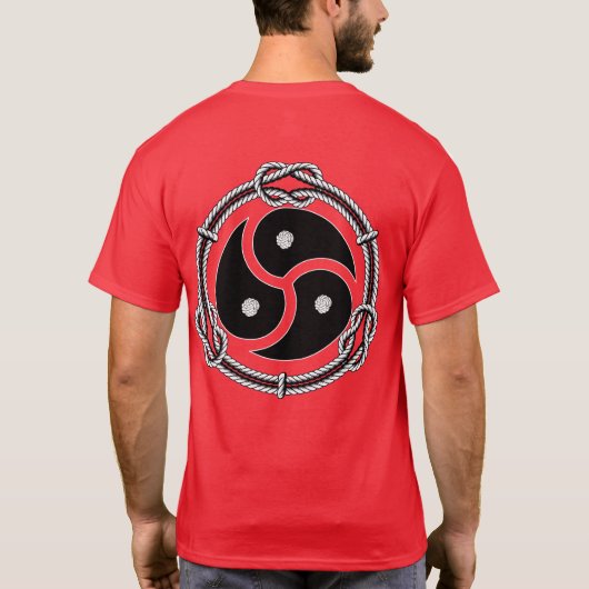 Triskelion-symbool met Rope Border T-shirt (Achterkant)