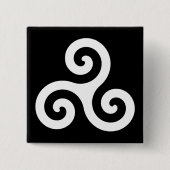 Triskelion Vierkante Button 5,1 Cm (Voorkant)