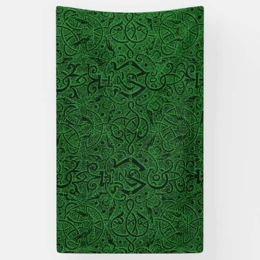  Triskle Celtic Trinity Knot Ivy Green Spandoek (Verticaal)