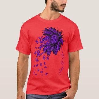 Trisomie 18 Bewustzijn Zonnebloemlint bloemen herf T-shirt