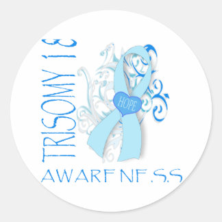 TRISOMIE 18, TRISOMIE 18 BEWUSTZIJN RONDE STICKER