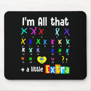 Trisomie 21 xx extra chromosoom wereld downsyndroo muismat