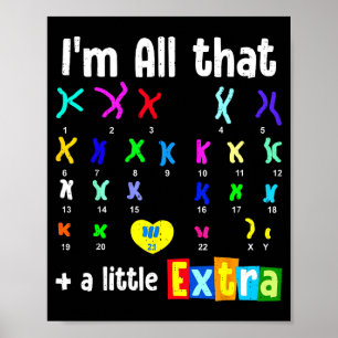 Trisomie 21 xx extra chromosoom wereld downsyndroo poster