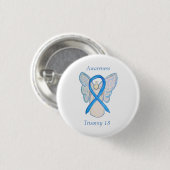 Trisomy 18 Awareness Angel Ribbon Art Pin Ronde Button 3,2 Cm (Voorkant /achterkant)