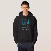 Trisomy 18 Awareness Butterfly Support Light Blue  Hoodie (Voorkant volledig)