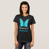 Trisomy 18 Awareness Butterfly Support Light Blue T-shirt (Voorkant volledig)