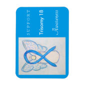 Trisomy 18 Awareness Ribbon Angel Magnet Magneet (Verticaal)