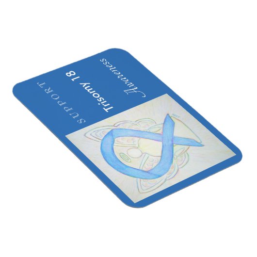 Trisomy 18 Awareness Ribbon Angel Magnet Magneet (Rechterzijde)