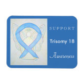 Trisomy 18 Awareness Ribbon Angel Magnet Magneet (Horizontaal)