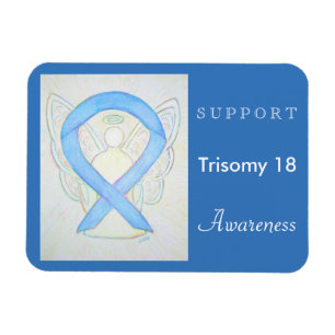 Trisomy 18 Awareness Ribbon Angel Magnet Magneet
