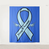 Trisomy 18 Awareness Ribbon with Wings Wandkleed (Voorkant)