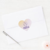 Trisomy 18 Foundation Logo - Hart Sticker (Envelop)
