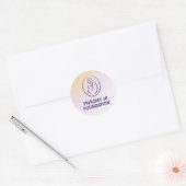Trisomy 18 Foundation Logo - Ronde Sticker (Envelop)