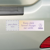 Trisomy 18 Foundation Personalized Bumpersticker (Op auto)