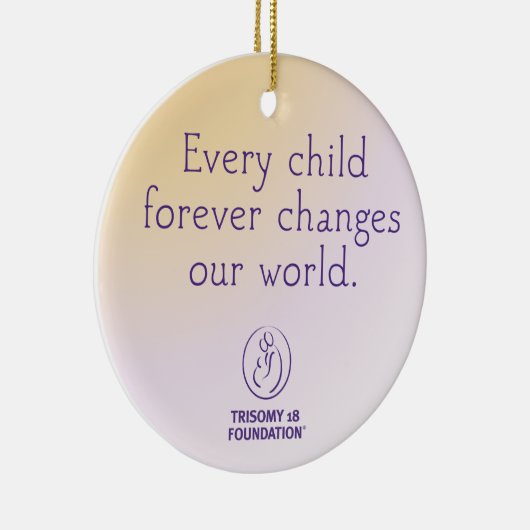 Trisomy 18 Foundation Personalized Ornament (Rechts)